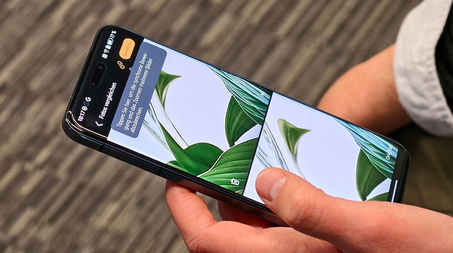 Honor Magic7 Pro Smartphone in der Hand gehalten